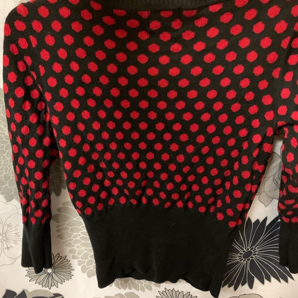 Forever 21 Black and Red Polka Dot Cardigan - Picture 4 of 5